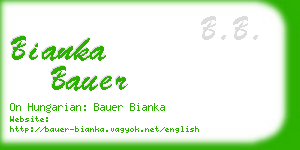 bianka bauer business card